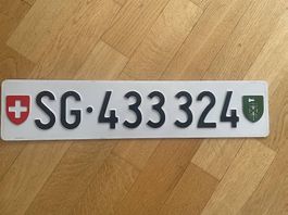 Nummernschild SG