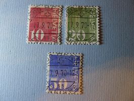 1970 Ziffermarken 483-485 ET Vollstempel 3000 Bern