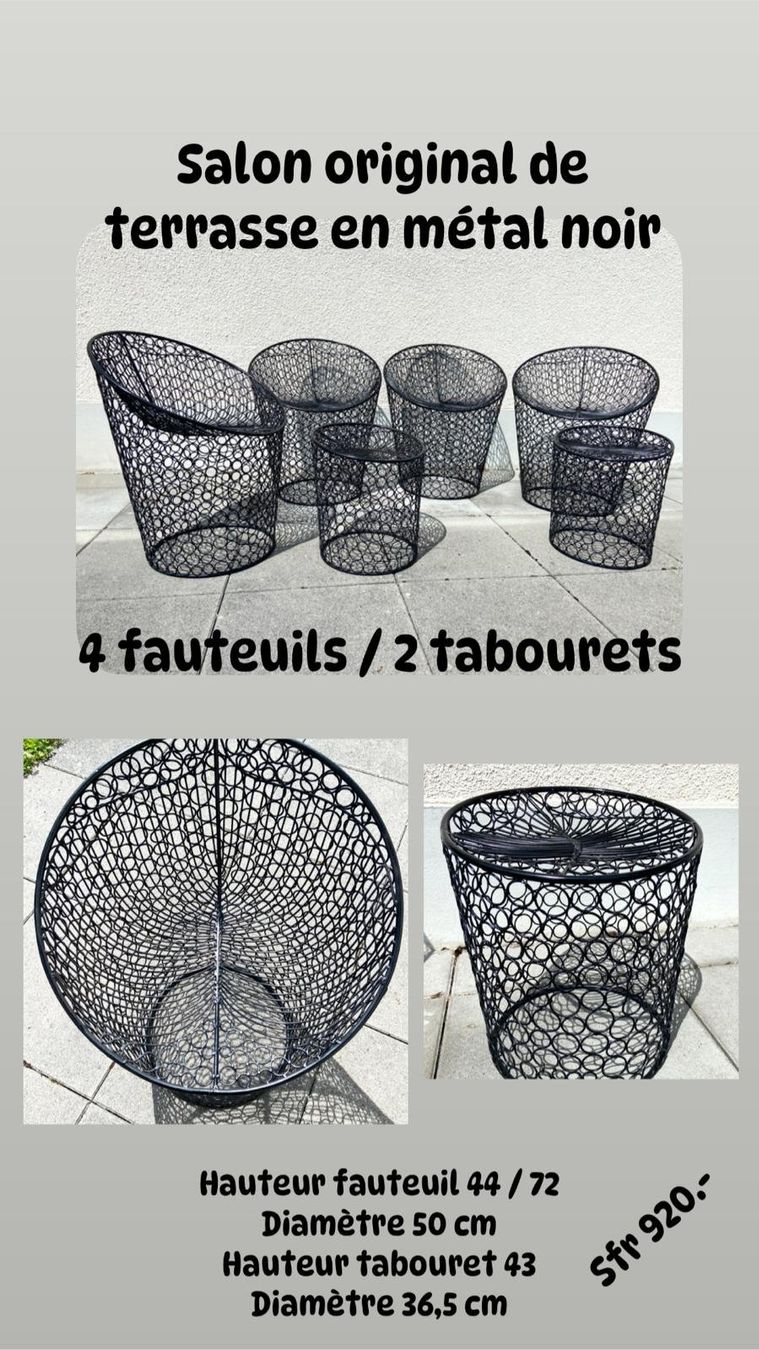 Sedie: Salon de terrasse – Usato da Peseux venduto da gmeylan 4