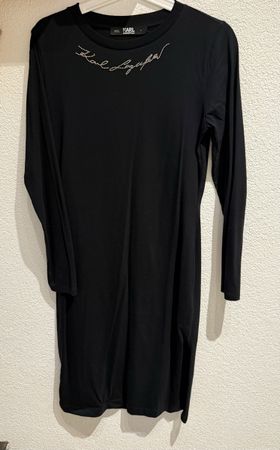 Elegantes schwarzes Kleid von Karl Lagerfeld – Grösse M