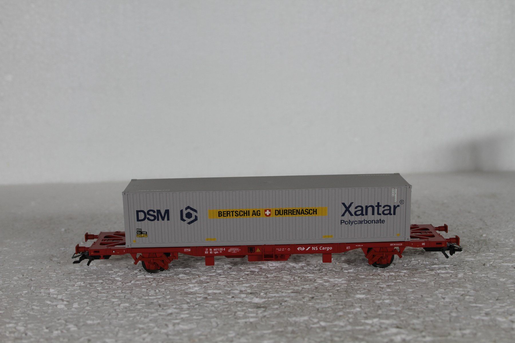 Märklin Modellini di ferrovie: Märklin 47701 NS Cargo Bertschi Container OVP – Usato da Triesen venduto da gleis8 2