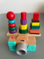 Janod Holzspielzeug Set Steckspiel und Kamera bunt