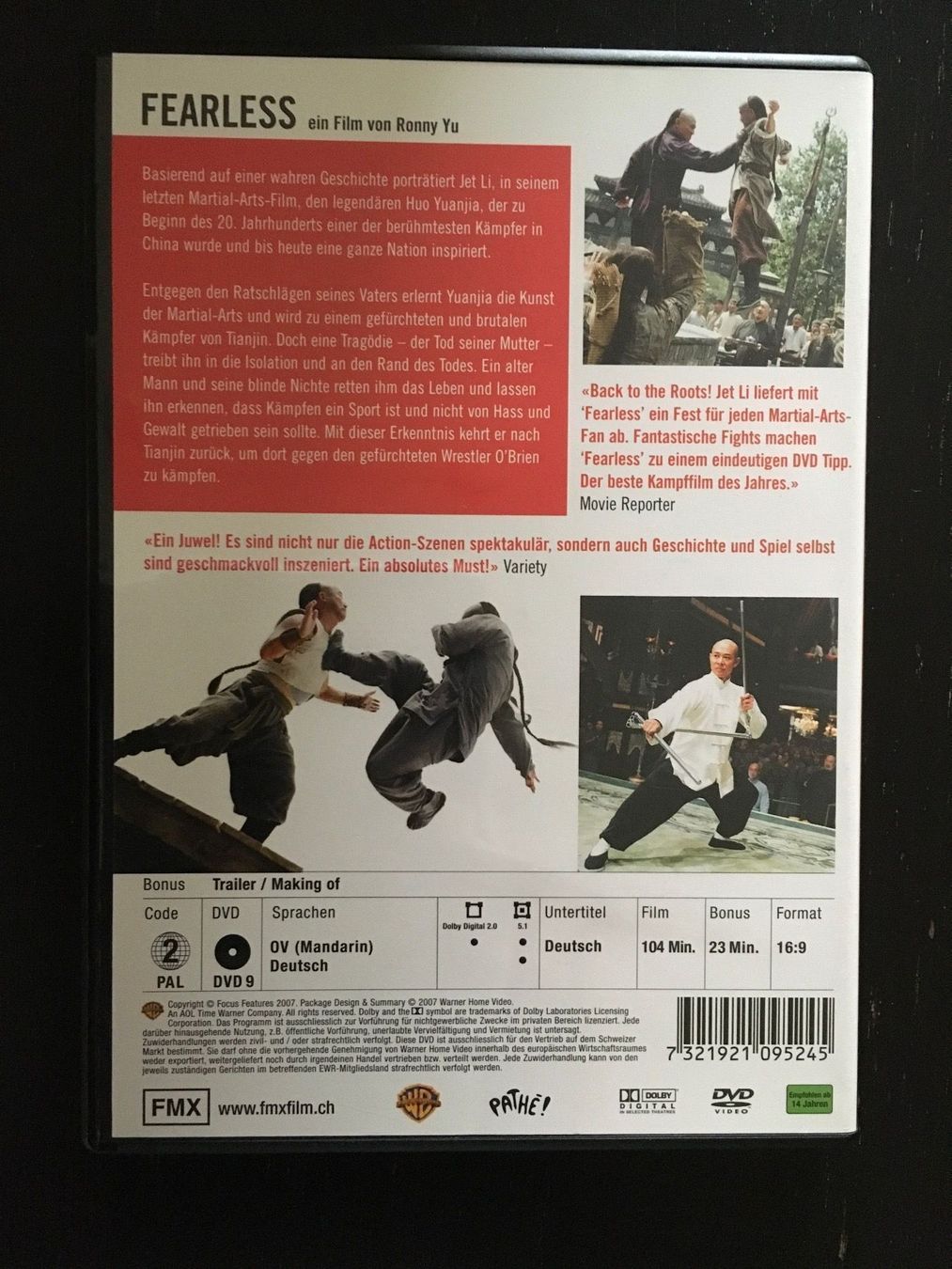 Tutti i DVDs: DVD Fearless – Usato da Regensdorf venduto da scheissspiel 1