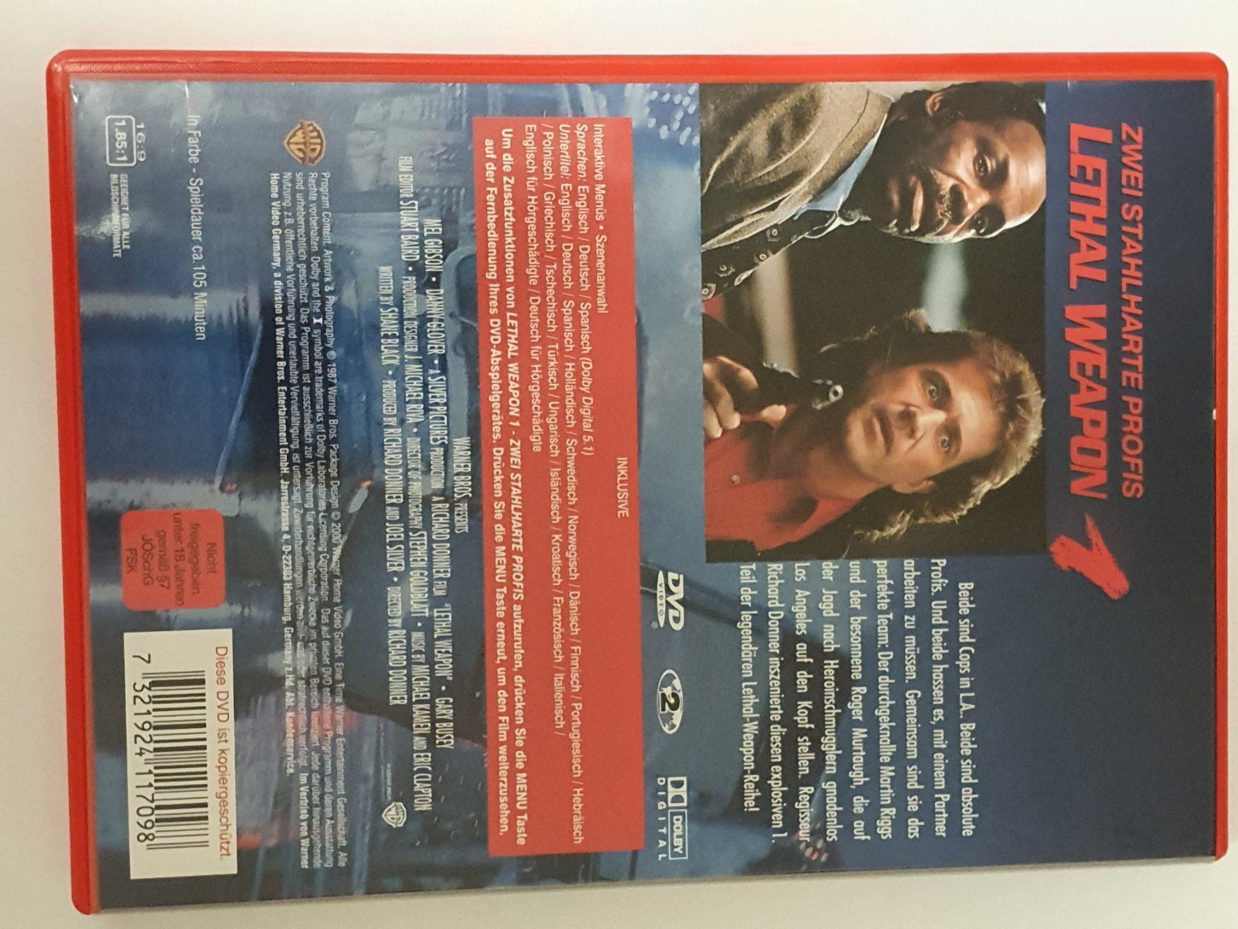 Tutti i DVDs: Lethsl Weapon 1 - zwei stahlharte Profis – Usato da Oberdorf BL venduto da BaldenEagle 5