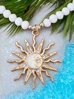 Collier Beige femme "Soleil Doré" Envoi 1fr