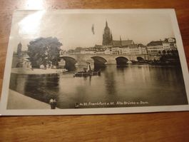 Frankfurt am Main. alte Brücke + Dom, 1929, o Frankfurt aM