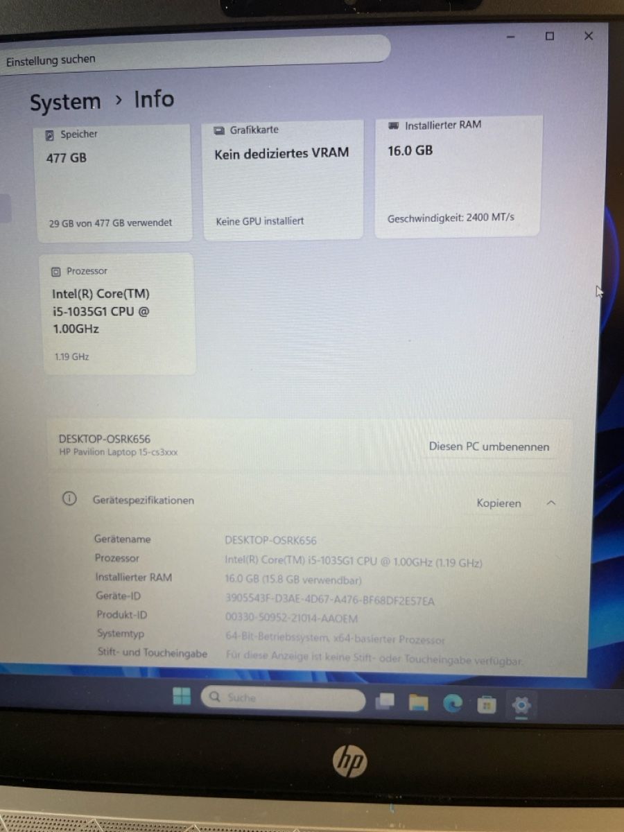 Hewlett Packard Notebook: HP Pavilion – Nuovo (secondo la descrizione) da Abtwil sg venduto da Kueng.MultiOutlet 2