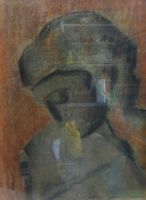 Walter Aerni – Porträt, Mischtechnik, signiert, Nachlass