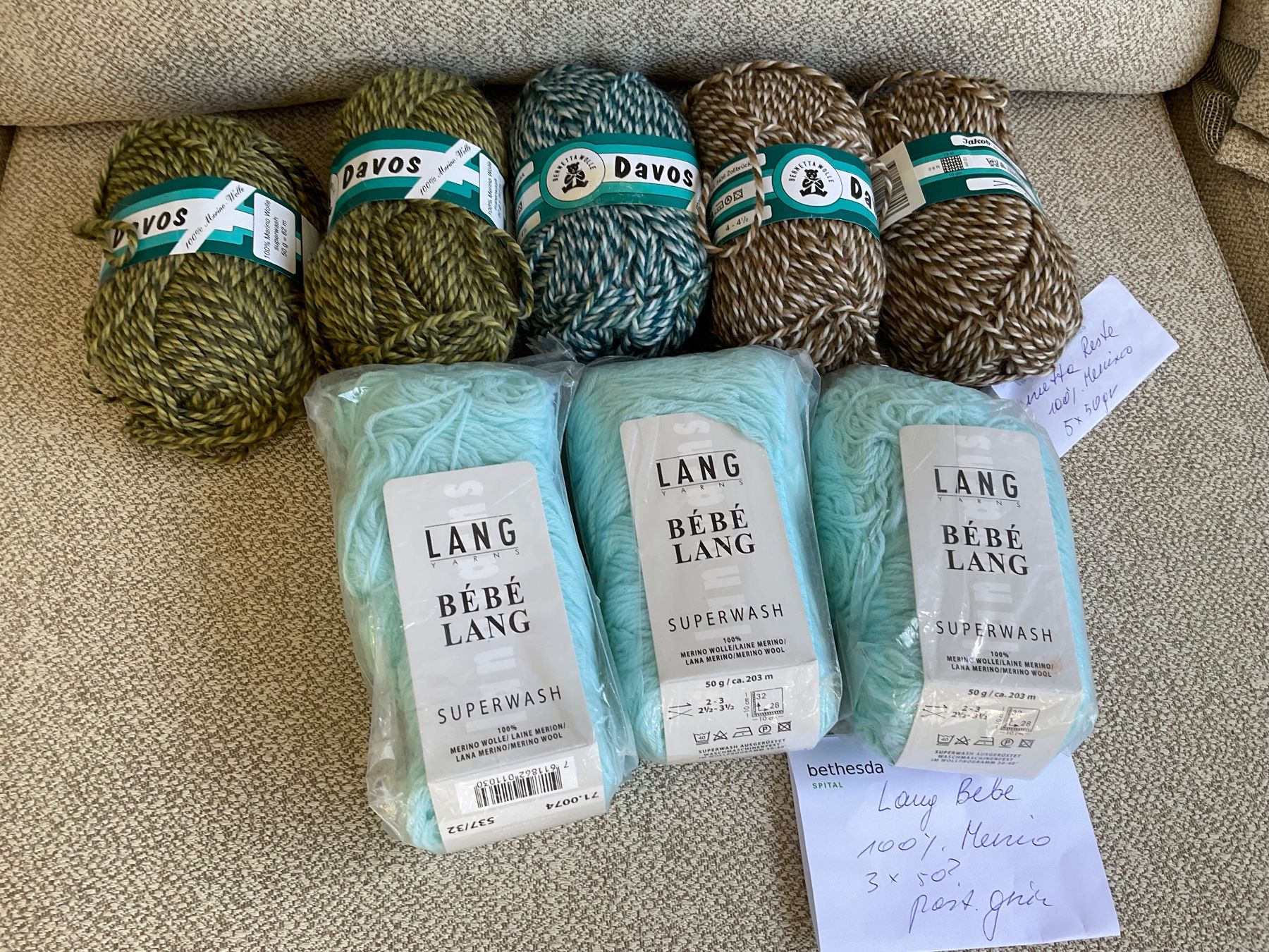 Lana: Bernetta Lang 100% Merino Strickwolle Reste – Nuovo (secondo la descrizione) da Urdorf venduto da alda02