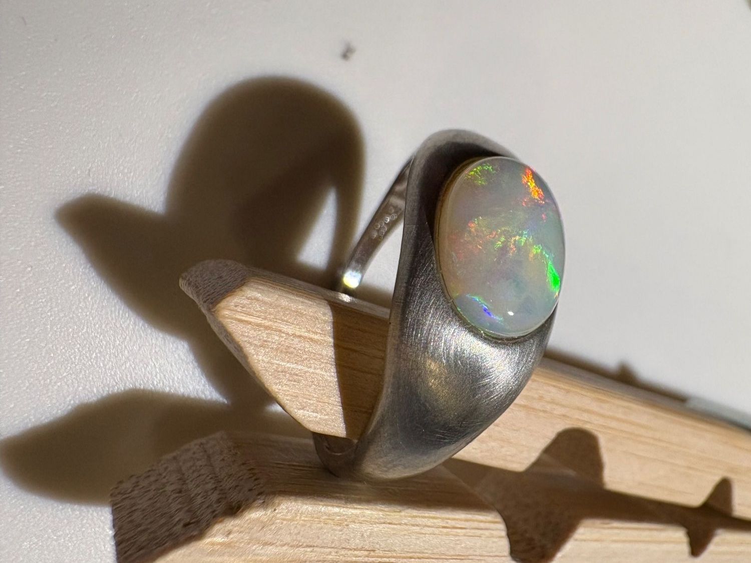 Ringe: Ring Australischer Crystal-Opal+Silber, variable Grösse – Neu (gemäss Beschreibung) aus Wilen b. Wil von Tschirio 2