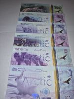 Lots de 6 Billets commémoratifs animaux Arctic