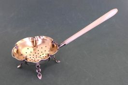 Teesieb 925 Silber STERLING, innen mit leichter Vergoldung