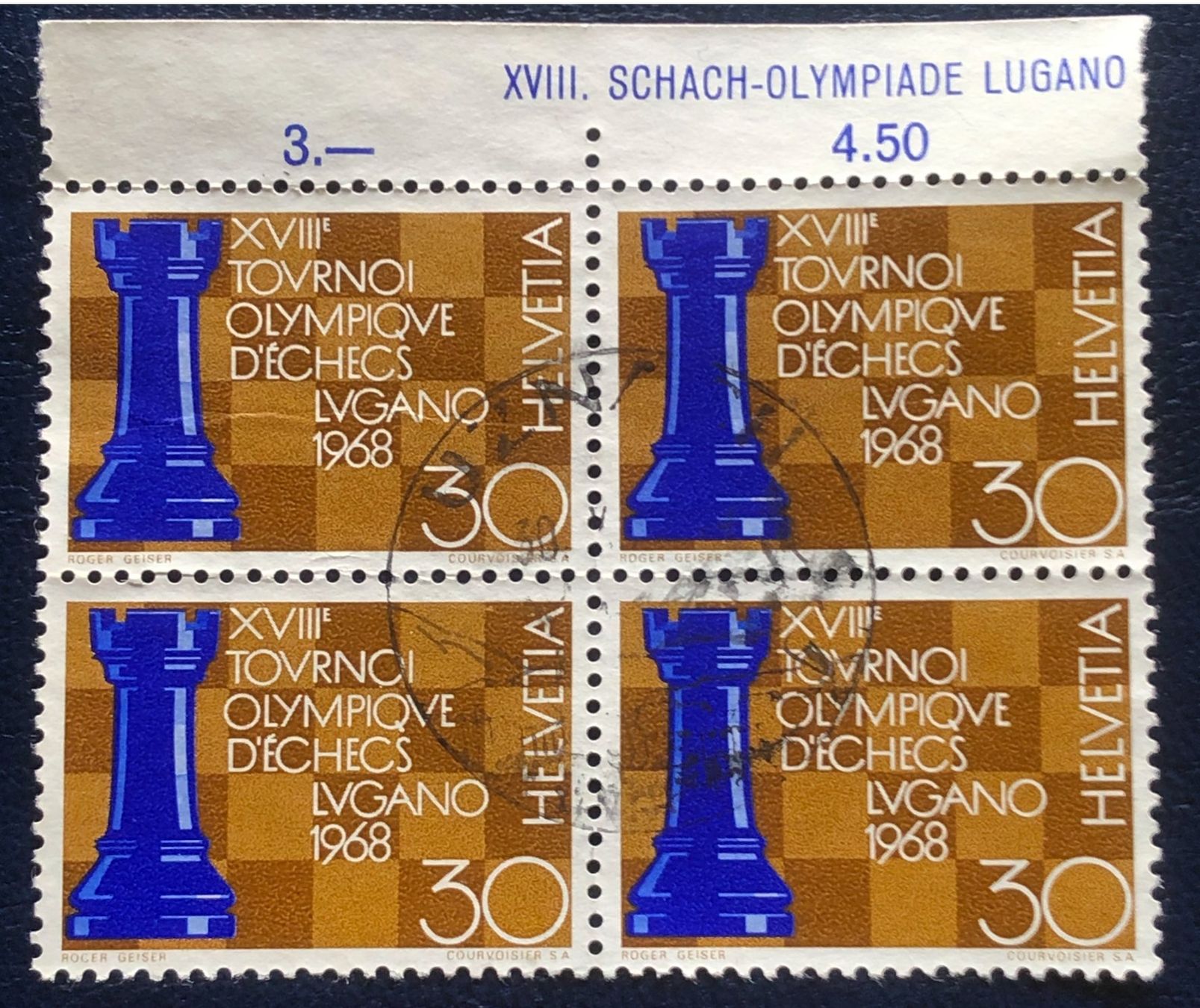 Tous les timbres: 4 er Block Nr.454 mit Stempel   – D'occasion à Aarau par Billa007