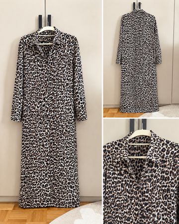 Damen Kleid mit Leopardenmuster onesize