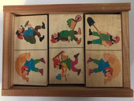 Zwärgli-Domino aus Holz, 28-teilig  / NEU
