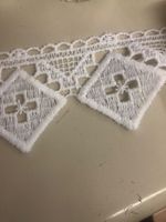 Spitze , hweiss, 120 cm lang, 6 cm breit
