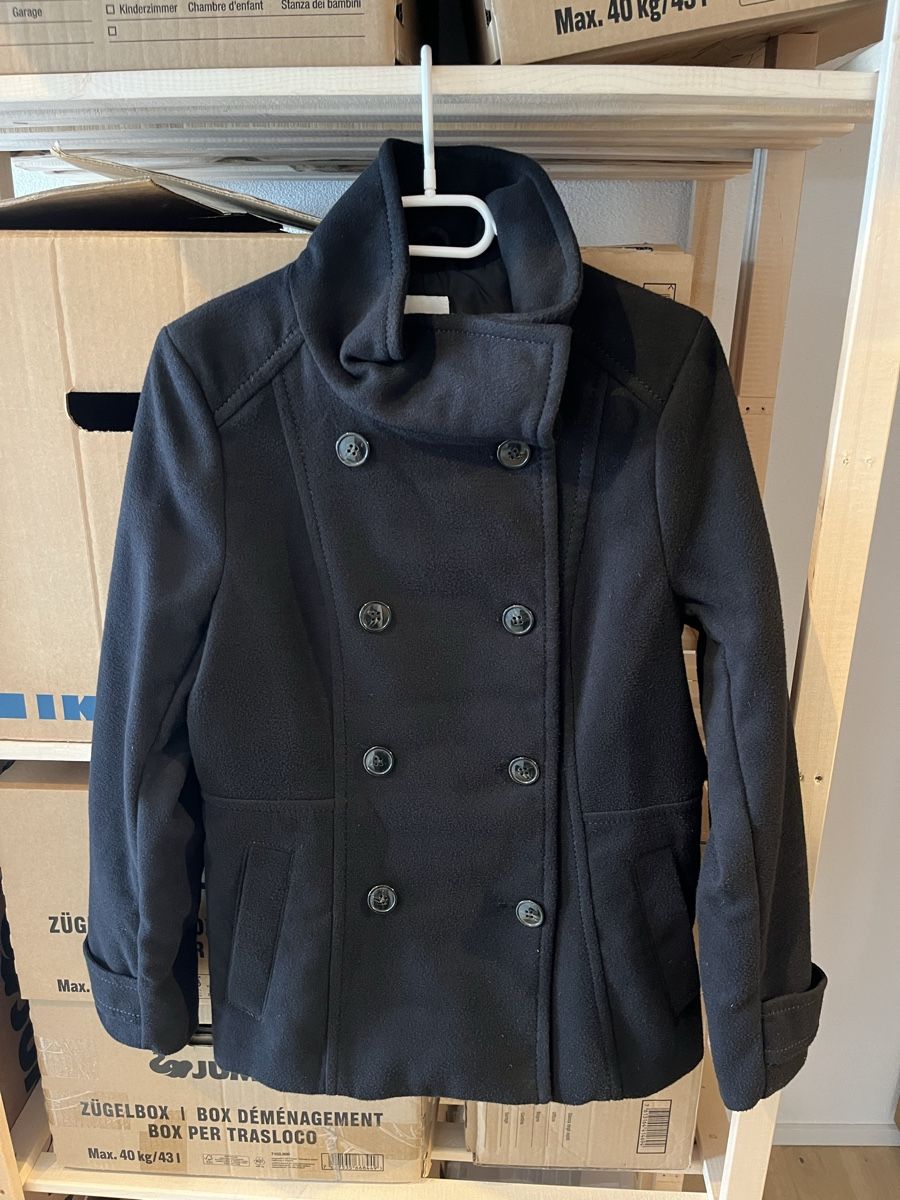 H&M Cappotti: H&M Mantel, Schwarz, Gr. 36 – Usato da Uznach venduto da Schranik