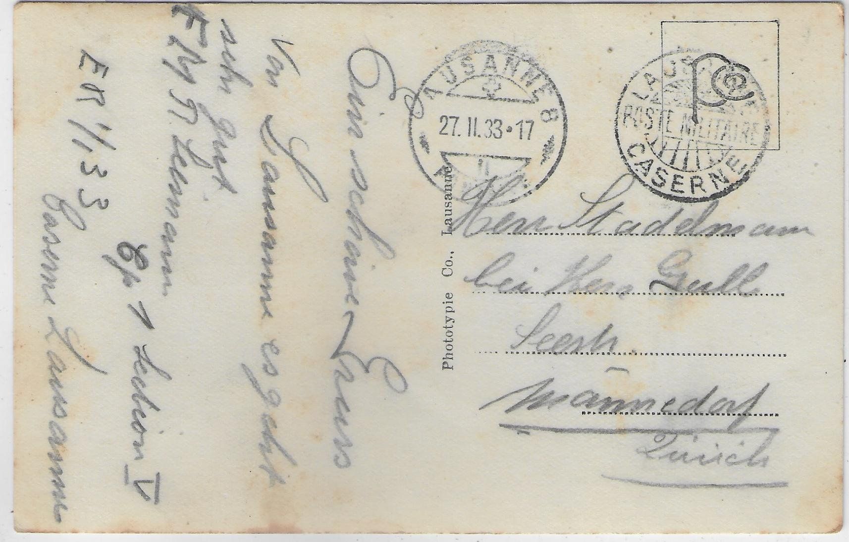 Cartes postales: Lausanne - Soldats aux engins – D'occasion à Ettingen par Kartenplanet 1