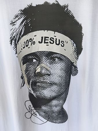 T-Shirt 100 Prozent Jesus weiss Grösse 2XL guter Zustand