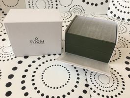 TITONI SWISS ORIG. WATCH CASE BOX ECRIN SCHACHTEL !!!