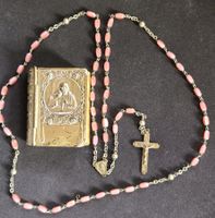 Rosenkranz in Dose alt    chapelet dans boîte ancienne