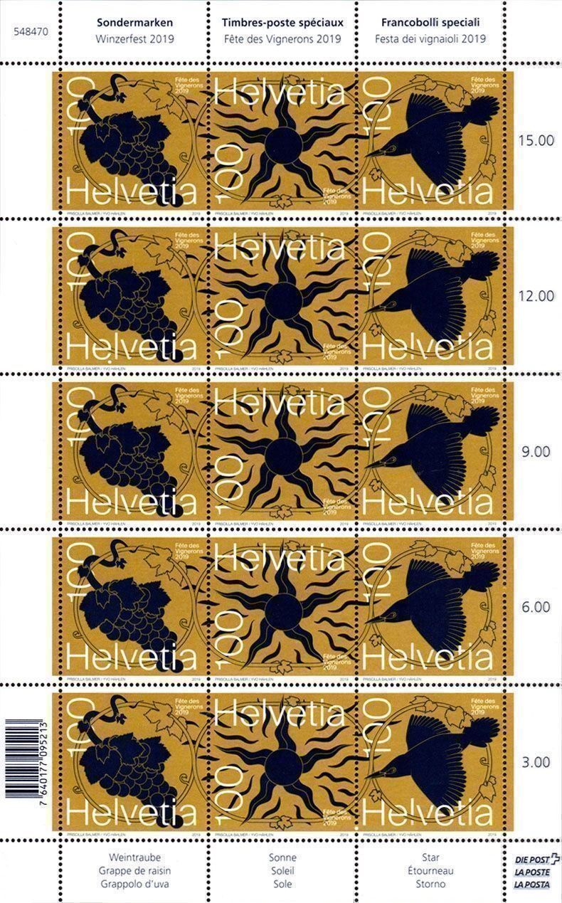 Alle Briefmarken: BOGEN Fête des Vignerons, Winzerfest** – Neu (gemäss Beschreibung) aus Dottikon von haeusibuh5