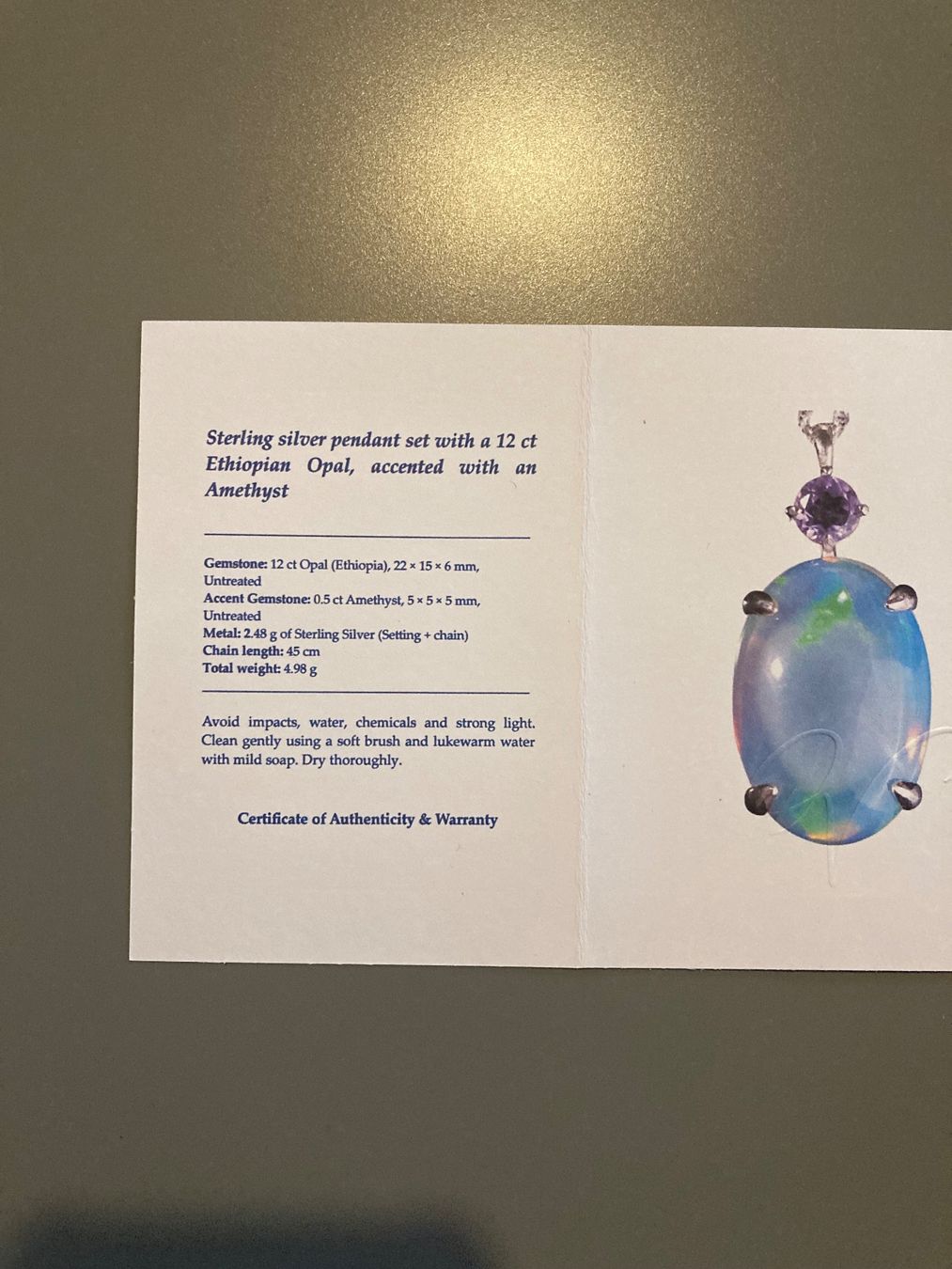 Colliers: Halskette Opal silber – Neuf avec emballage d'origine à Bolken par Romeo80 4