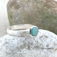 Silber Ring 925 Aventurine Grösse 56