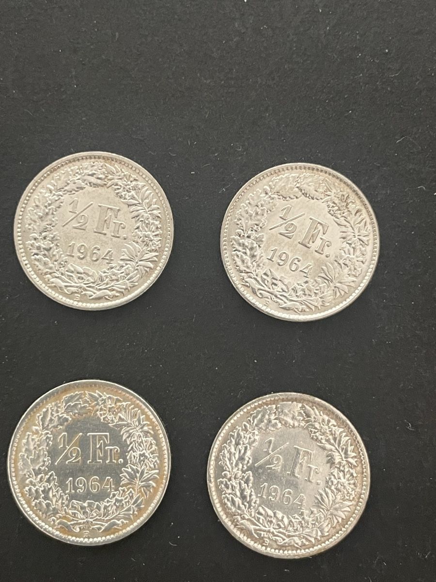 Tutti le monete: 4 x -.50 Silber CH Jahr 1964 – Usato da Meierskappel venduto da Hala03 1