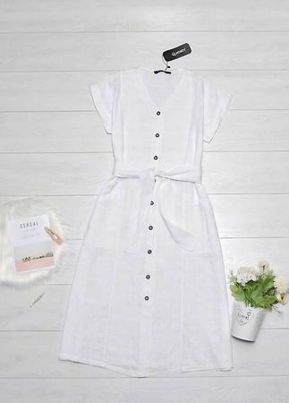 Schönes natürliches Kleid Gr L 
