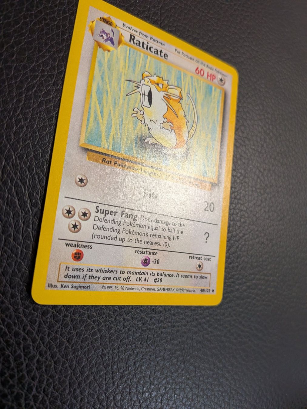 Pokémon Carte collezionabili: Base Set Raticate 40/102 Ab 1 – Usato da Paradiso venduto da Pkmn10 1