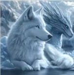 Bastelsets: Diamond Painting: Wolf mit Drache 30x30cm – Neu und originalverpackt aus Teufenthal AG von MeineSchatztruhe