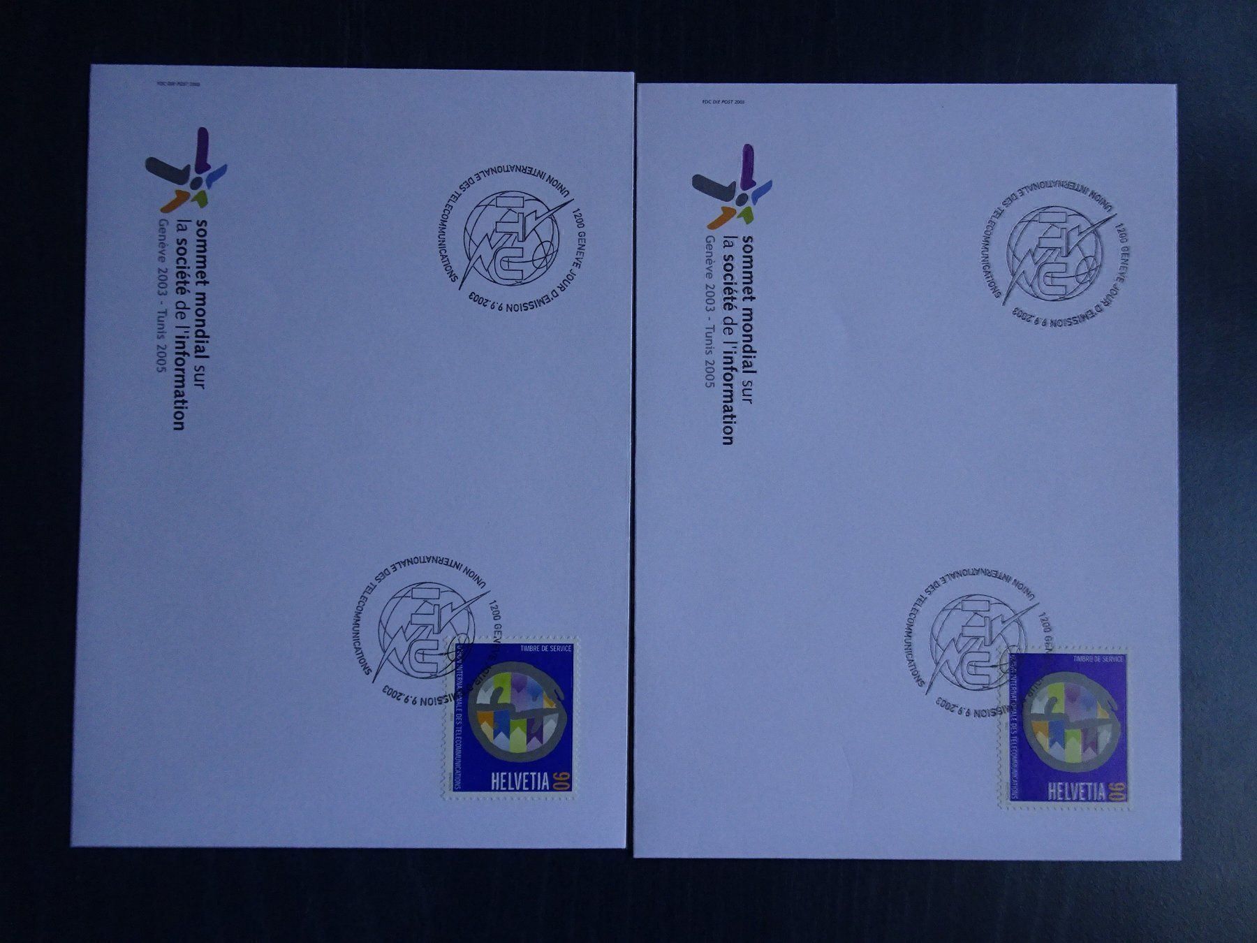 Alle Briefmarken: FDC  ITU  2003 – Neu (gemäss Beschreibung) aus Aadorf von Chnorli-Furz