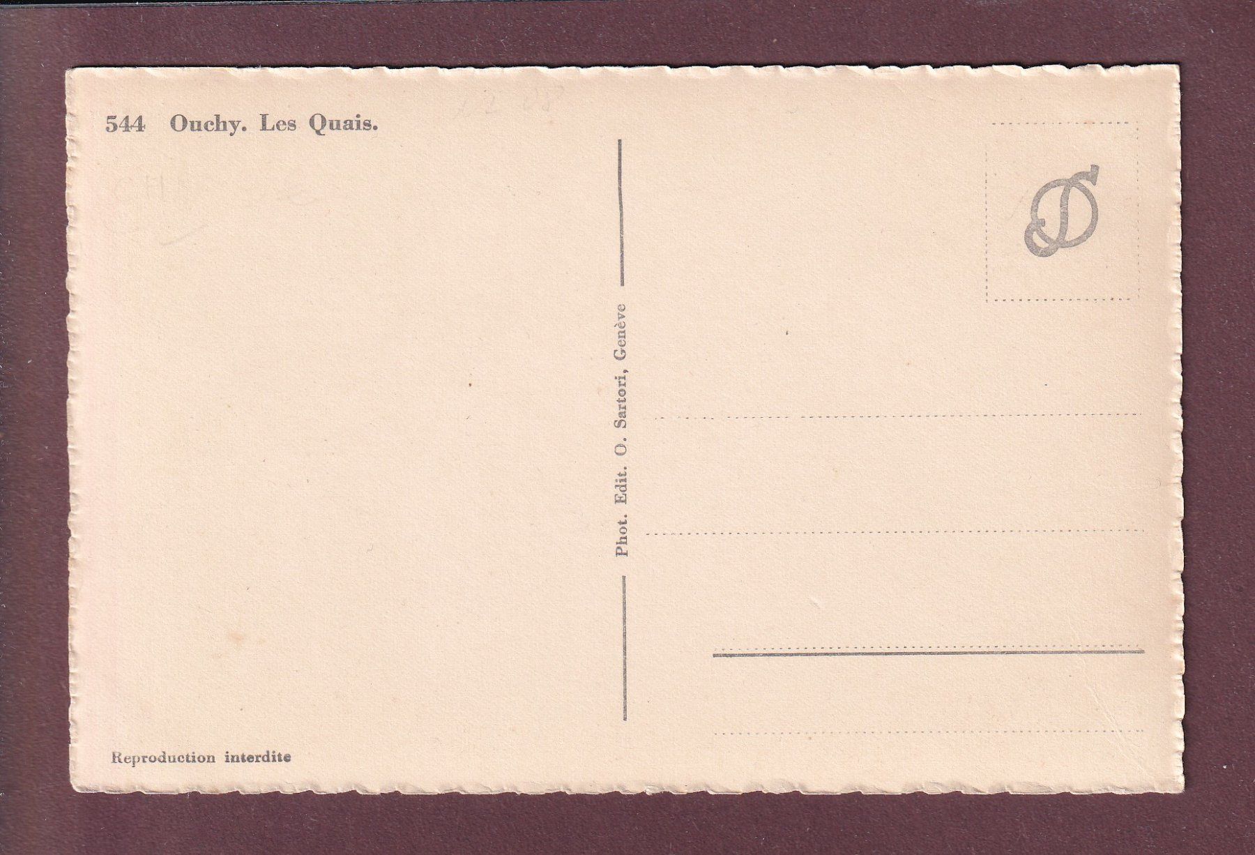 Cartes postales: LAUSANNE - Ouchy - Château – D'occasion à Pully par nicecards 1