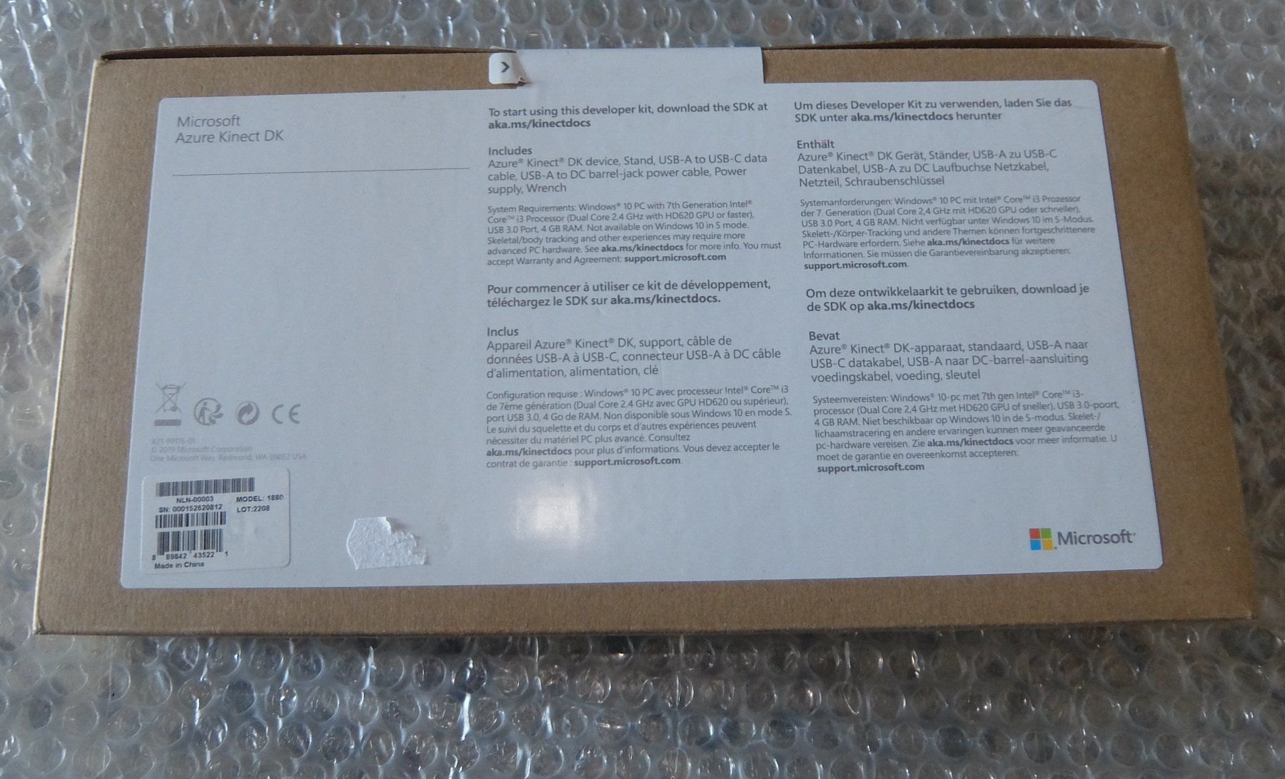 Microsoft Webcams: Microsoft Azure Kinect DK Tiefenkamera 3D Sensor – Gebraucht aus Basel von Elektronik_Markt 1