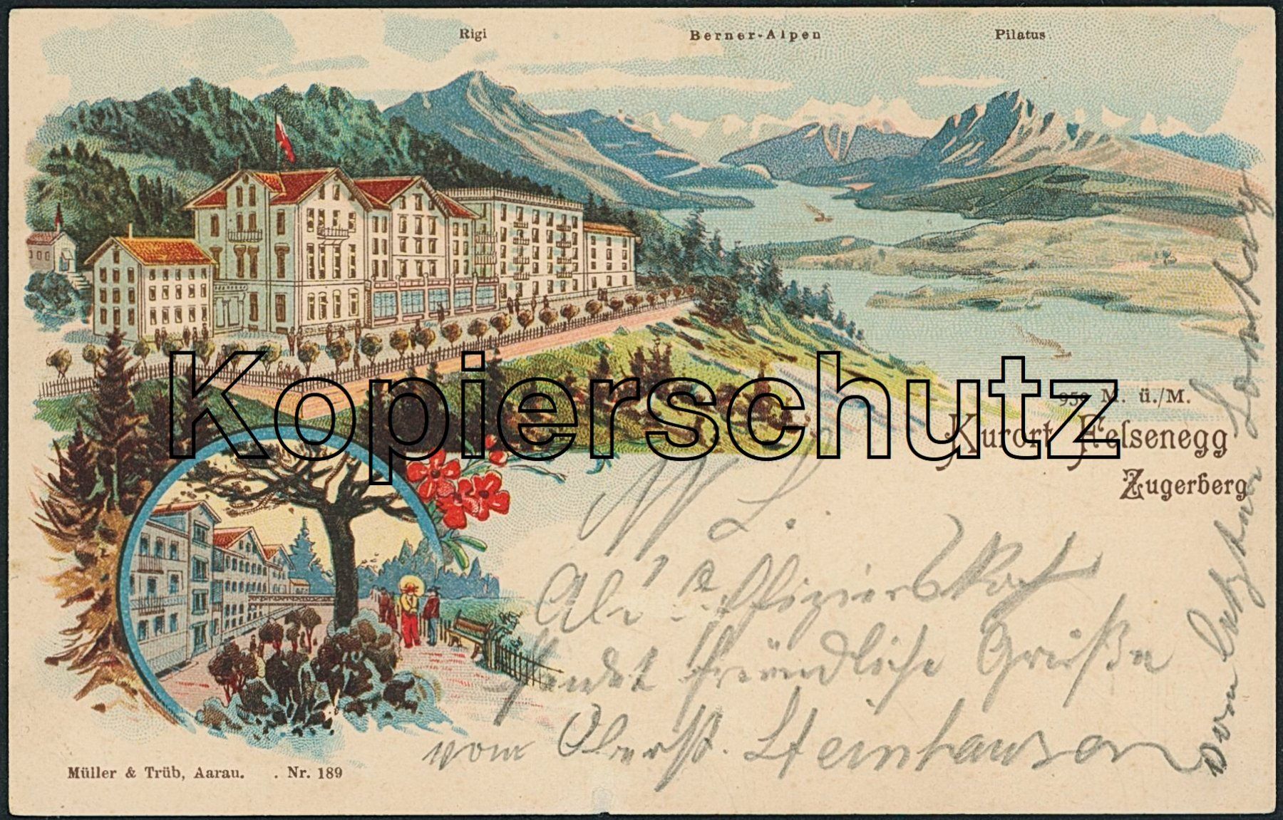 Ansichtskarten: ZGS Zugerberg - Litho - Zug – Gebraucht aus Schindellegi von leecollect