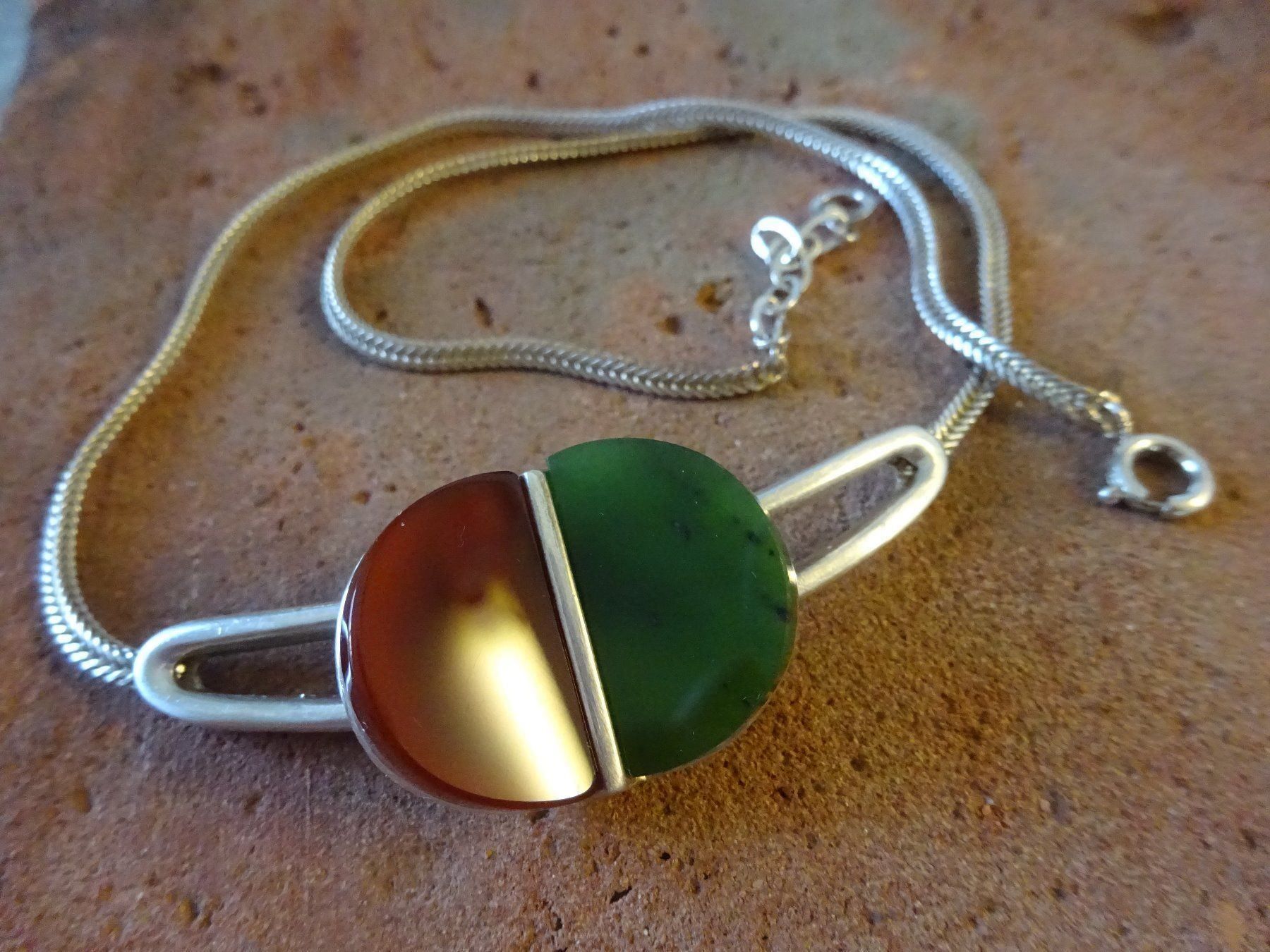 Catenine: Kette Jade Karneol / 925 Silber – Usato da Esslingen venduto da FetteSchnecke 4