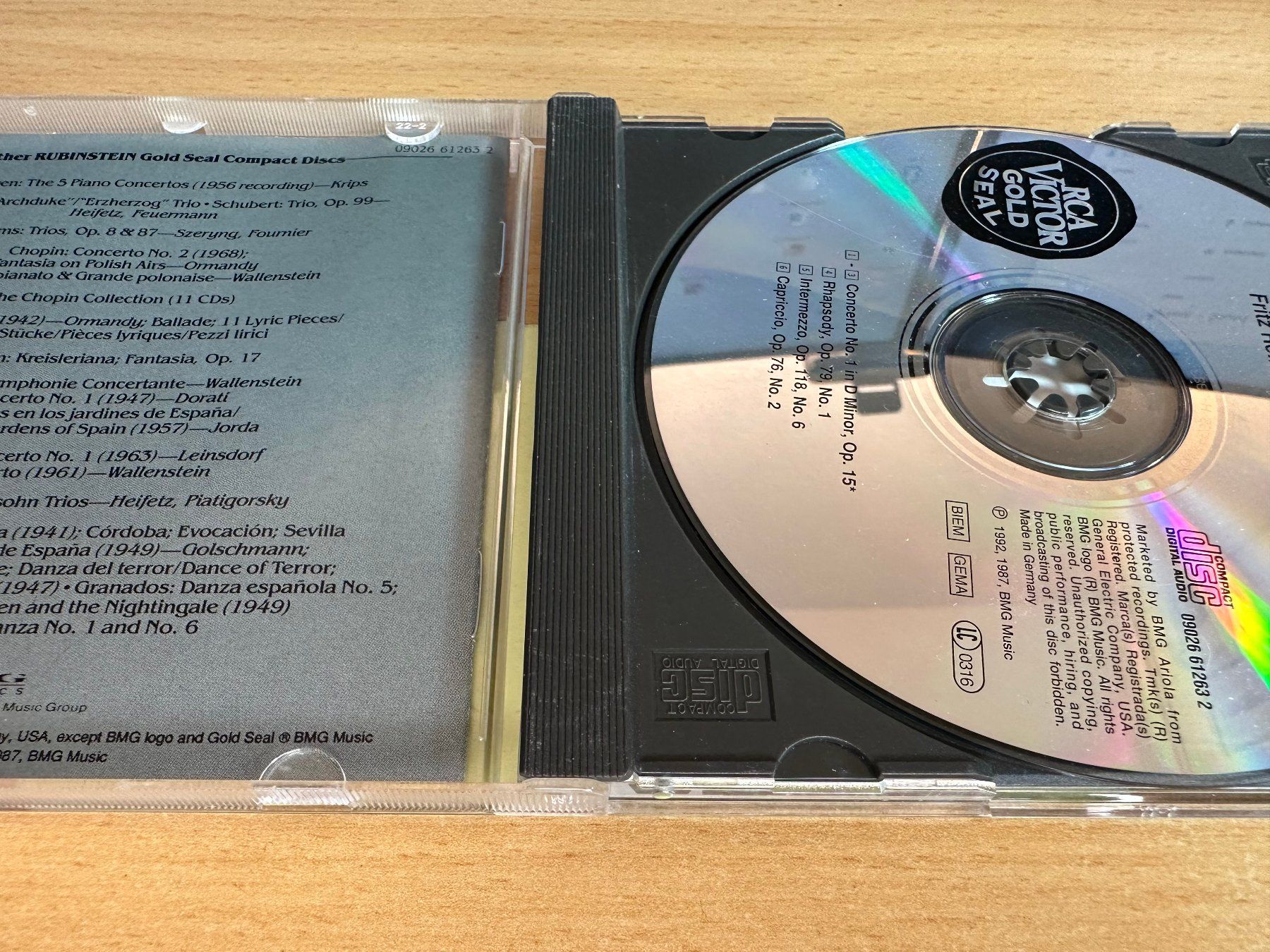 CD: Arthur Rubinstein, Brahms – Piano Concerto No. 1 – Usato da Rikon im Tösstal venduto da Alpenmutz 2