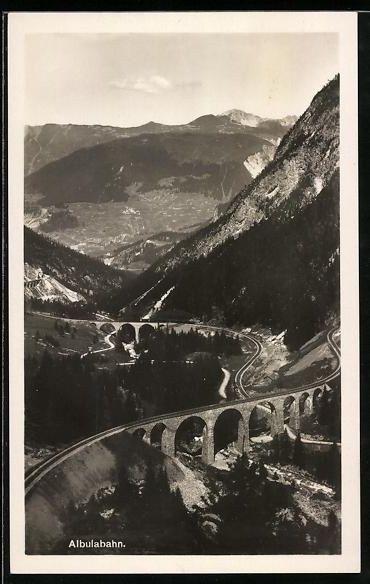 Cartes postales: AK Albulabahn, Panorama mit Viadukten – D'occasion à Berlin par bartko-reher