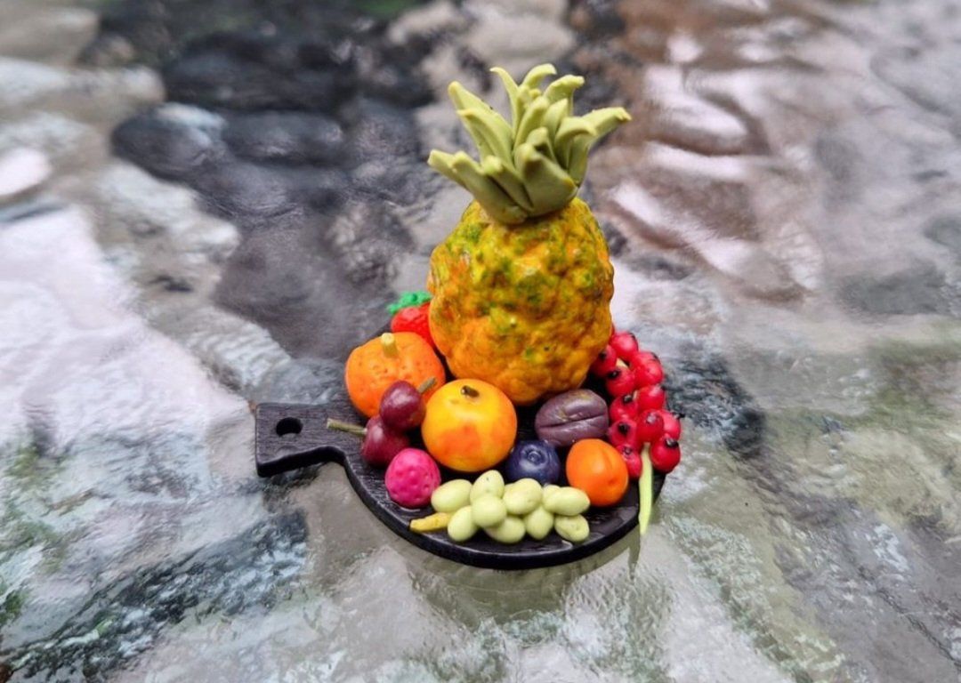Case e mobili per bambole: Puppenhaus Früchteplatte – Nuovo (secondo la descrizione) da Zürich venduto da HandmadeTinyFood 1