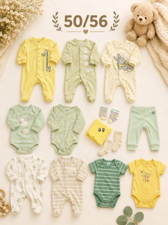 Babykleidung Set 50/56 gelb neuwertig