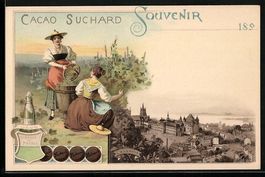 Lausanne, Ortsansicht, Frauen bei der Tr