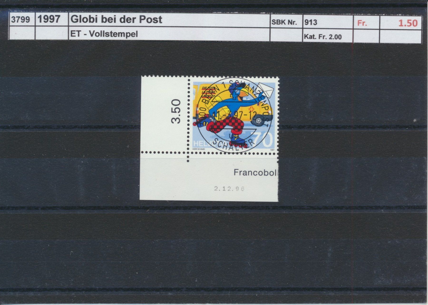 Tous les timbres: 1996 "Globi bei der Post", ET - Vollstempel – D'occasion à Winterthur par Zupogeru