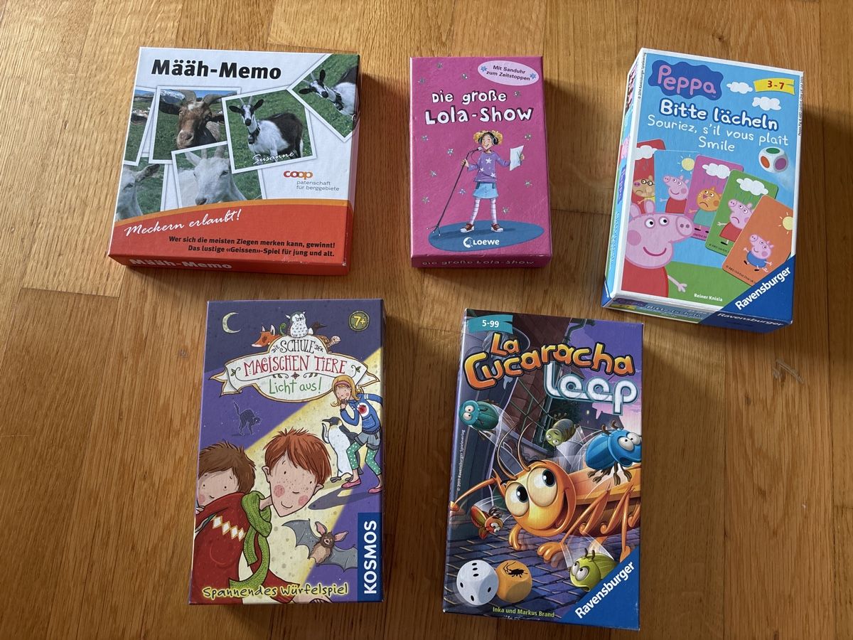 Spiele: 5 Kinder-Spiele – Gebraucht aus Zürich von chibaer