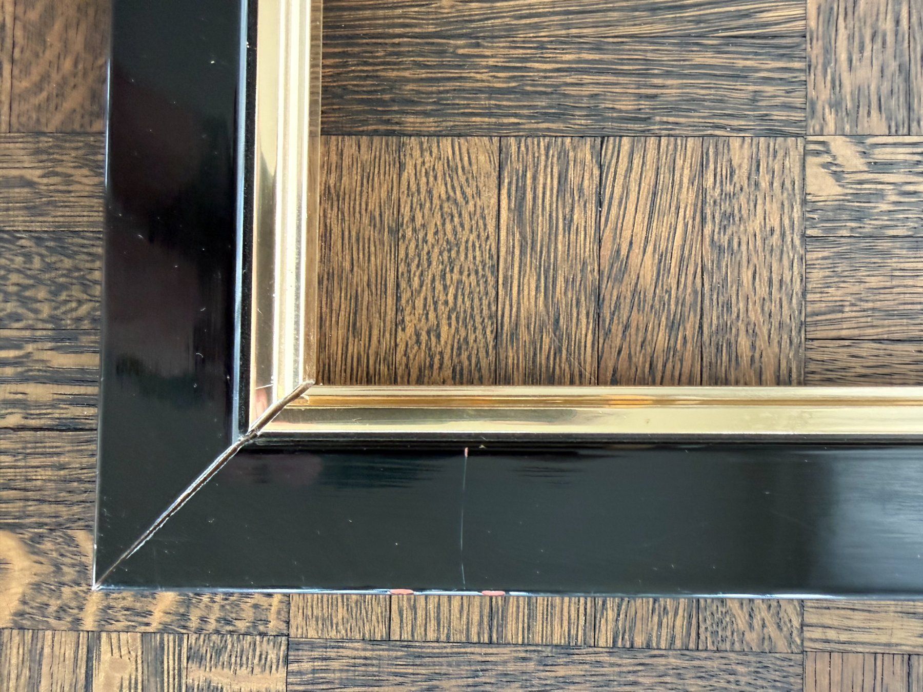 Bilderrahmen: Bilderrahmen Holz ohne Glas  Schwarzlack / Gold – Gebraucht aus Subingen von ArtBead 1