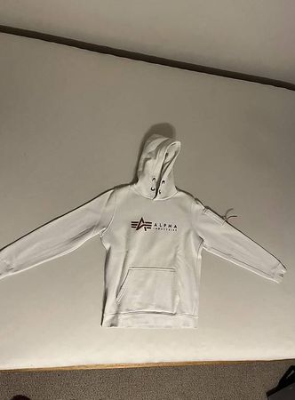 Alpha Industries Hoodie, Weiss, Grösse 14 Jahre, Top!