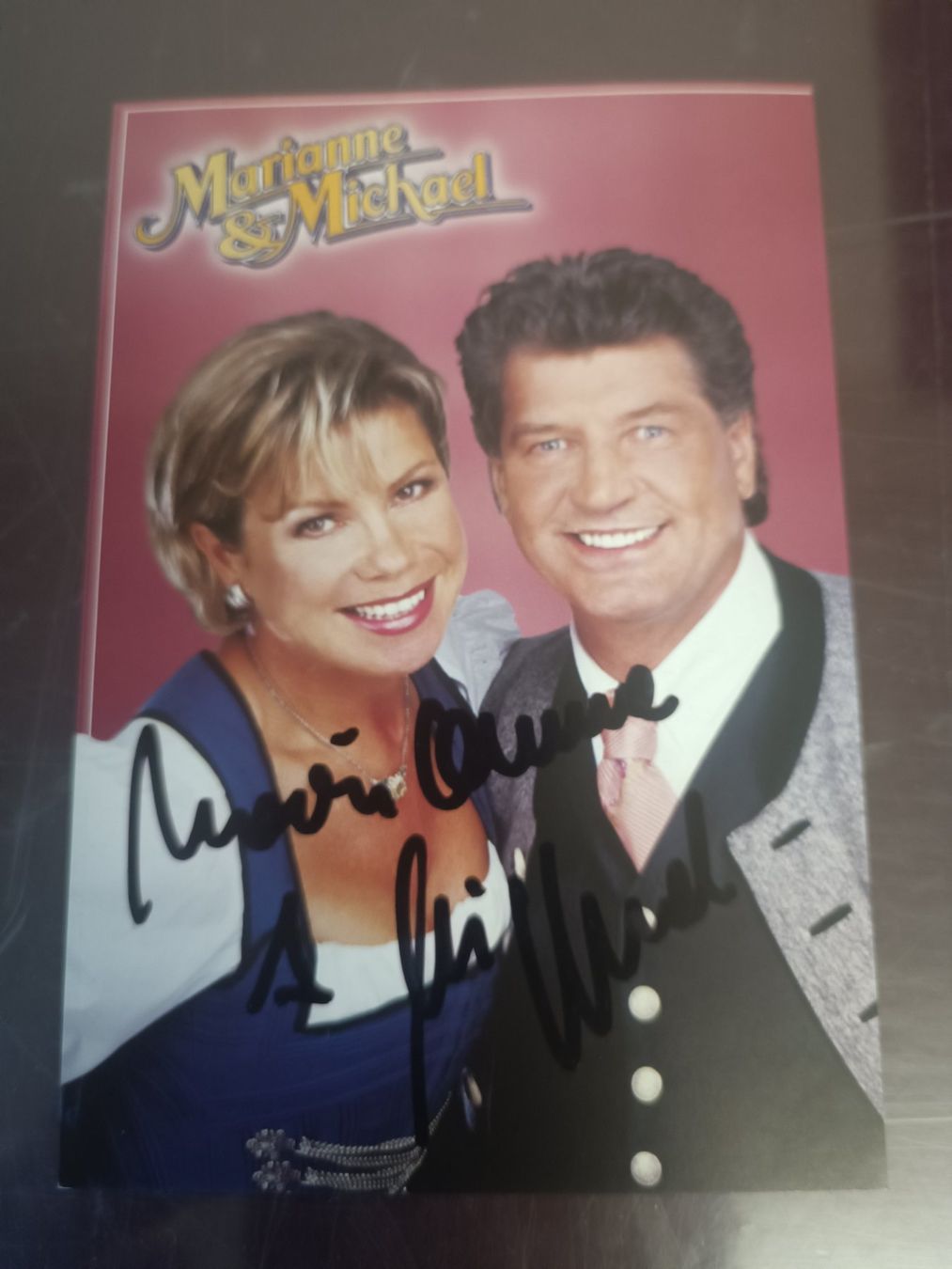 Autografi: Marianne & Michael -  handsignierte alte Karte – Usato da Menziken venduto da Artographs