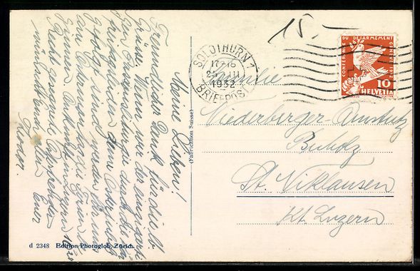 Cartoline postali: Solothurn, Von der neuen protestantische – Usato da Berlin venduto da bartko-reher 1