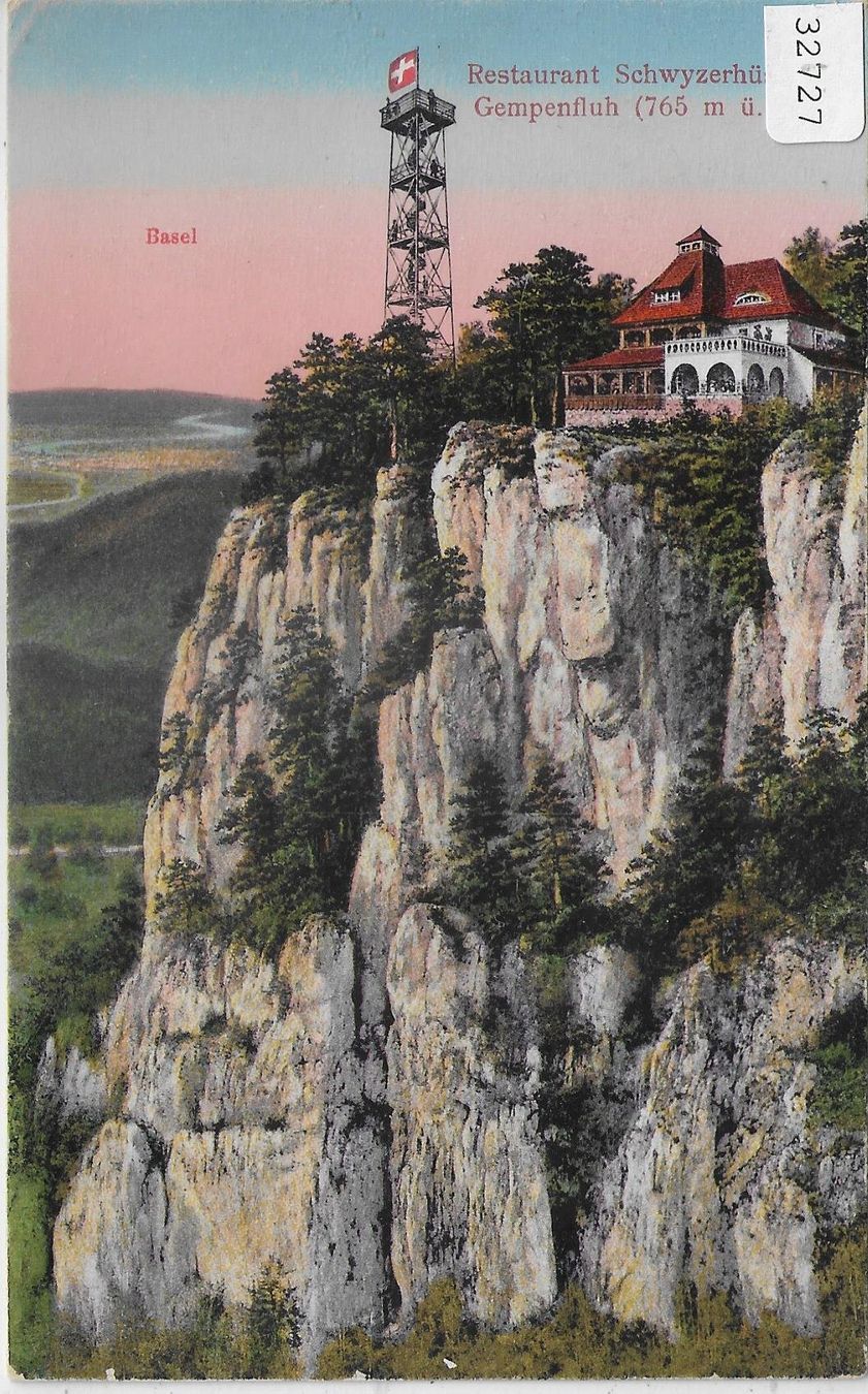 Cartes postales: Restaurant Schwyzerhüsli - Gempenfluh - Litho – D'occasion à Ettingen par Kartenplanet
