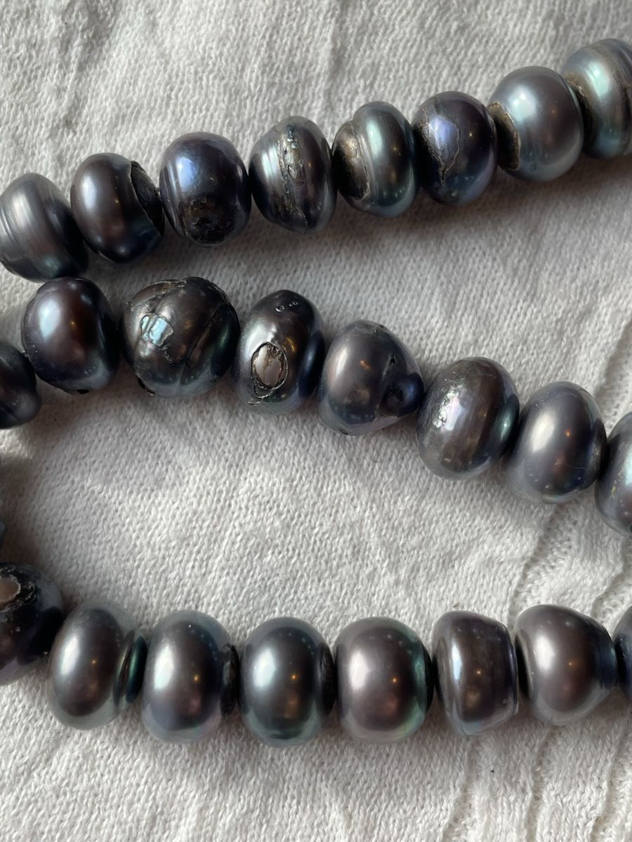 Perle (finte): Elegante Graue Perlenkette & Armband – Usato da Weier im Emmental venduto da ajnakrim 2